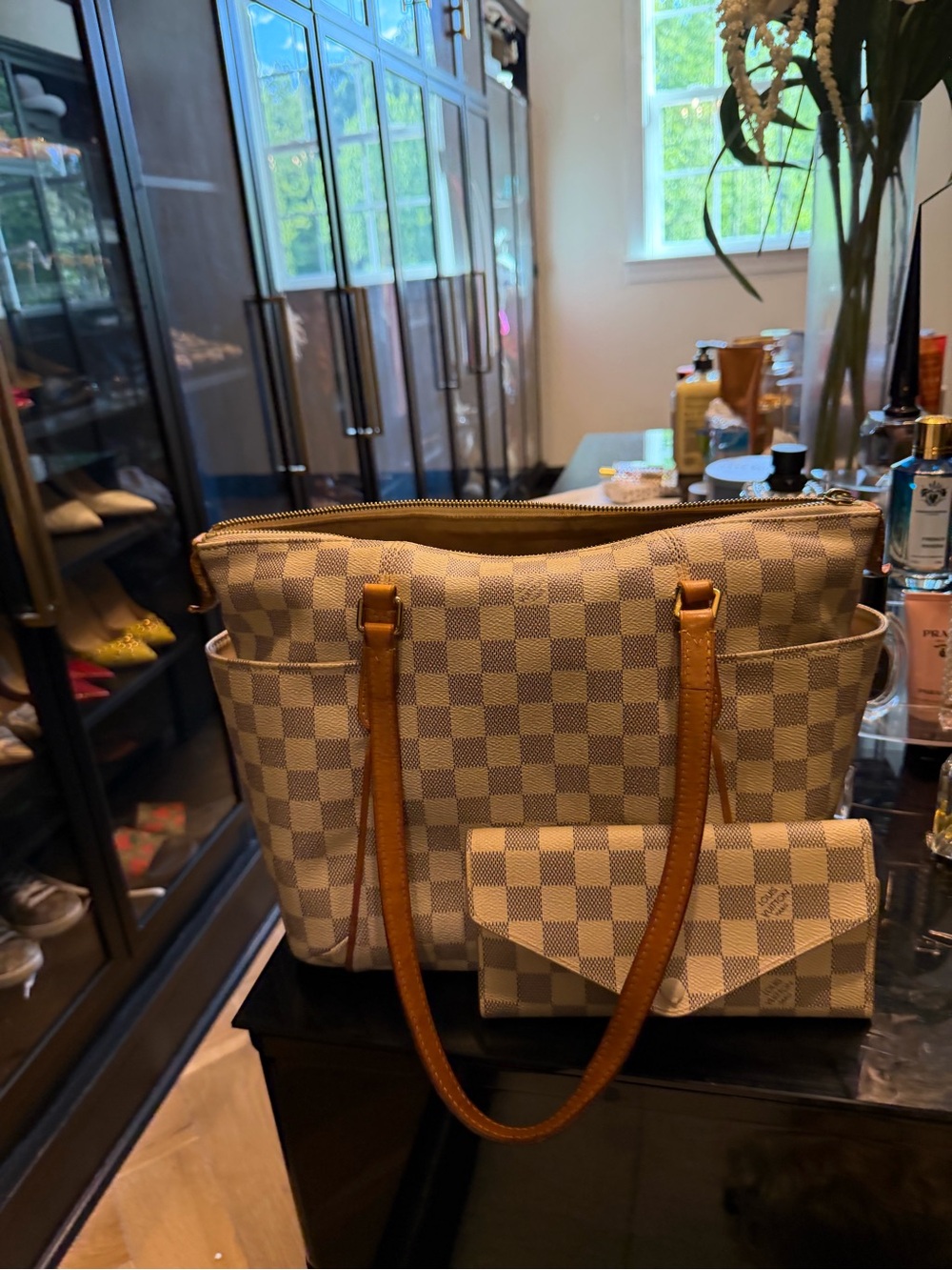 Louis Vuitton Sarah Wallet in Damier Azur canvas (wallet only)